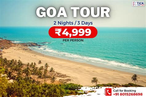 Goa Tour Package - ₹4,999 / Person - TickYourTour