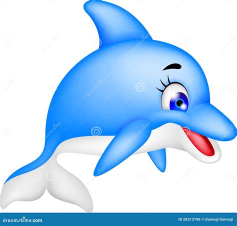 Funny Dolphin Cartoon Royalty Free Stock Image - Image: 28313196