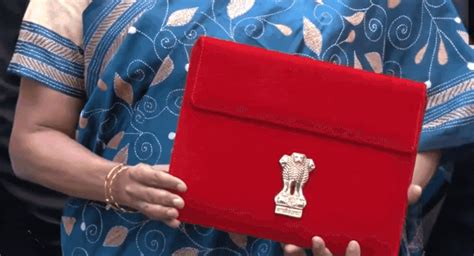 Interim Budget 2024: Finance minister Nirmala Sitharaman carries 'bahi-khata' - a tablet in red ...