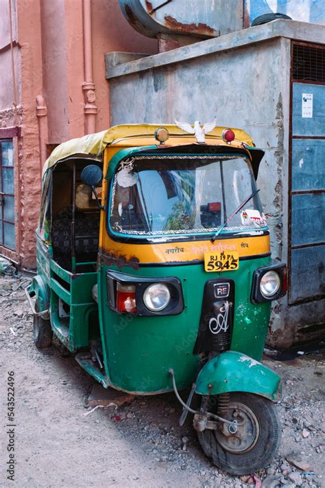 Auto rickshaw tuk tuk in indian street Stock Photo | Adobe Stock