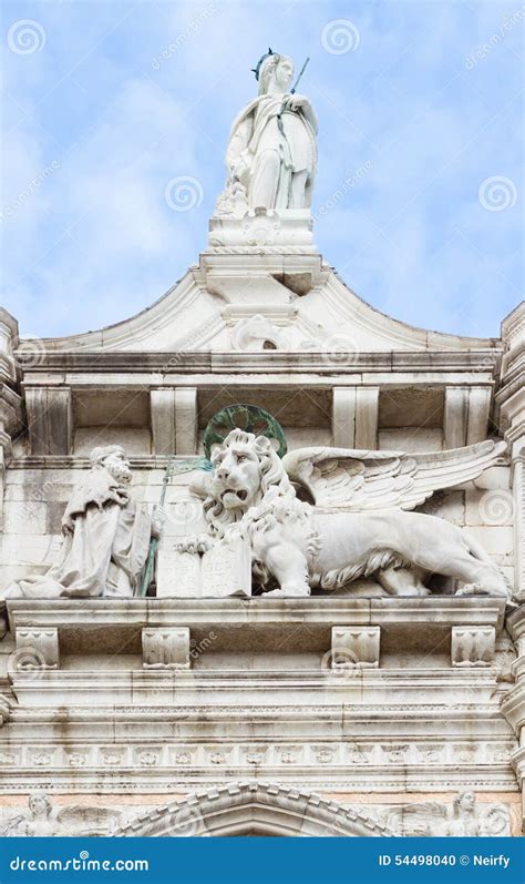 Lion symbol of Venice stock photo. Image of saint, sculpture - 54498040