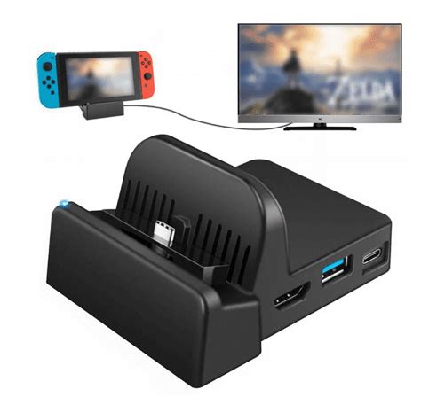 TV Dock Docking Station for Nintendo Switch/Nintendo Switch OLED Model, 4K/1080P HDMI Travel TV ...