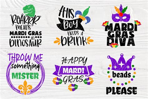 Mardi Gras Quotes | Cut Files for Crafters | Mardi Gras SVG (457748) | Cut Files | Design Bundles