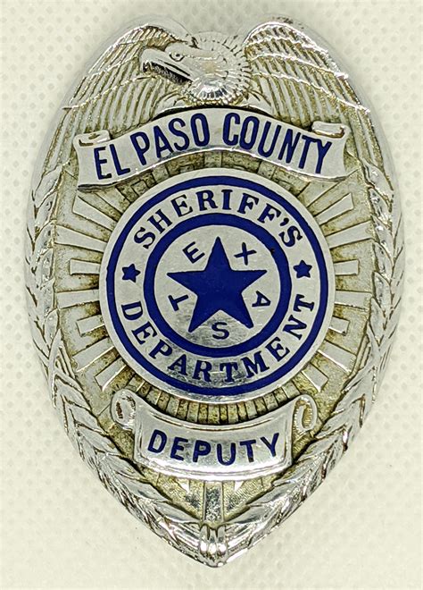 Beautiful 1940's El Paso County, Texas Deputy Sheriff Badge by L. A ...