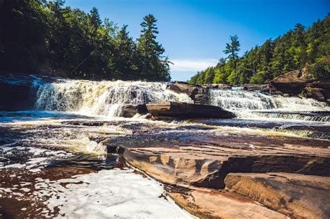 Premium Photo | Porcupine mountains waterfalls