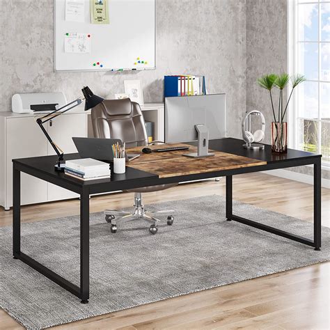 Tribesigns 70.8 Inch Executive Desk, Large Home Office Workstation ...