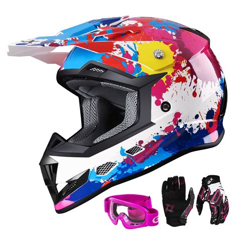 GLX GX623 DOT Kids Youth ATV Off-Road Dirt Bike Motocross Helmet Gear ...