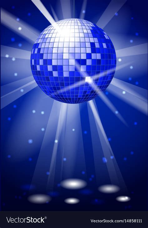 Dance club party background with disco ball Vector Image