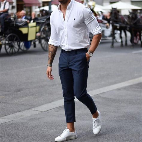 40 White Shirt Outfit Ideas for Men | Styling Tips | Formal men outfit, Sneakers outfit men ...