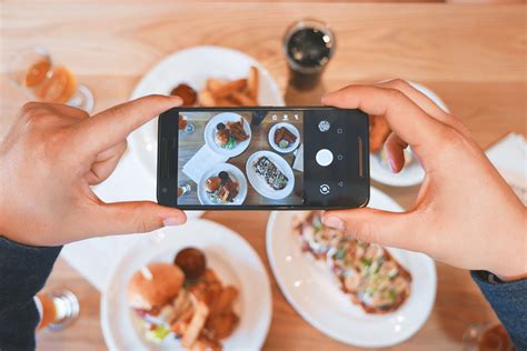 Free Images : smartphone, hand, table, photographer, restaurant, dish ...