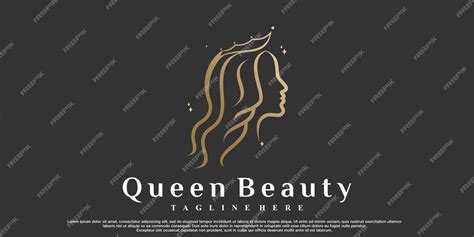 Premium Vector | Beauty queen icon logo design for women with modern ...