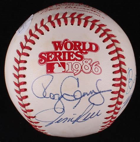 Multi-Signed 1986 World Series Baseball Signed by (5) with Roger ...