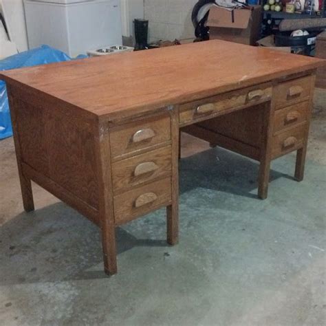 Old Teacher's Desk Refurbished | Wooden office desk, Refurbished desk, Teacher desk