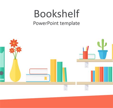 Bookshelf PowerPoint Template | Powerpoint, Powerpoint templates, Templates