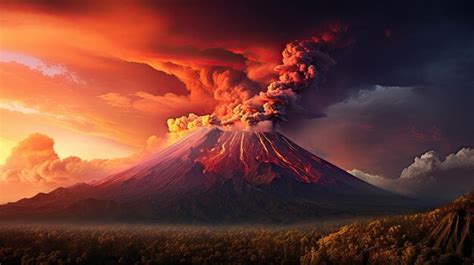 Premium Photo | The volcano erupted