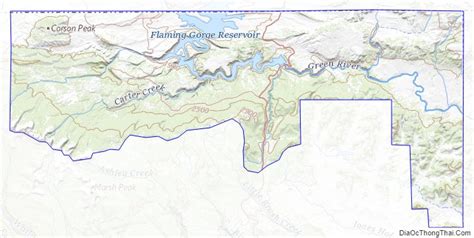 Map of Daggett County, Utah - Thong Thai Real