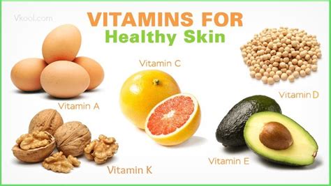 List of 6 important vitamins for healthy skin