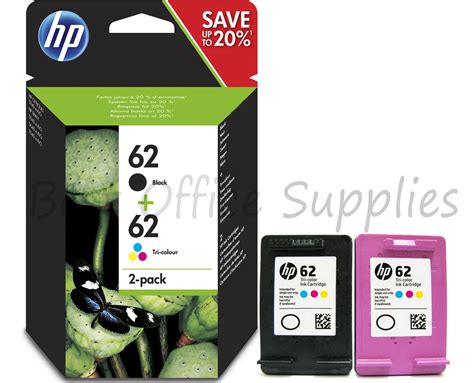 Genuine Original HP 62 Black & Colour Ink Cartridge For Envy 5540 Printer | eBay