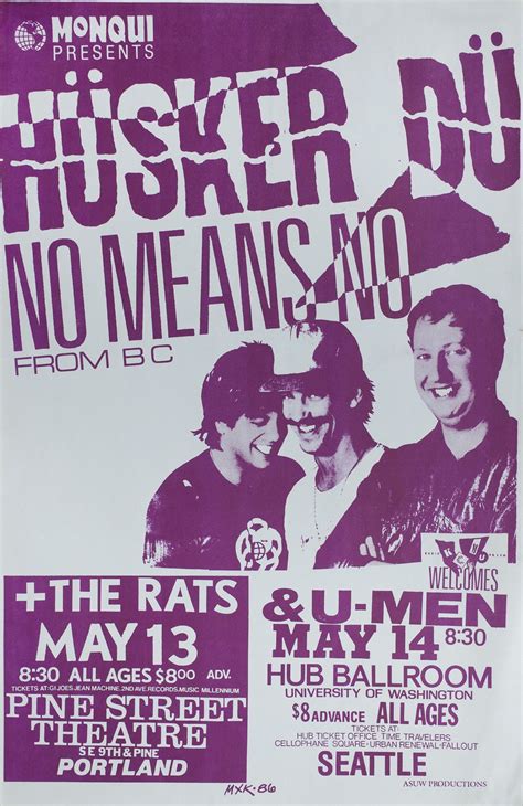 Husker Du Original 1986 U.S. Mini Poster Signed by Mike King - Posteritati Movie Poster Gallery