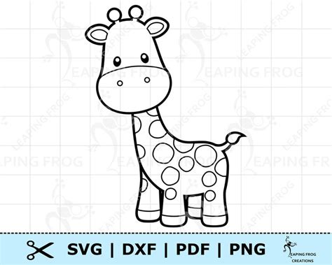 Baby Giraffe SVG PNG DXF pdf. Cricut Cut files Silhouette. | Etsy