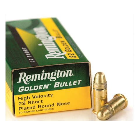 Remington Golden Bullet 22 Short High Velocity Plated Round Nose | Free ...