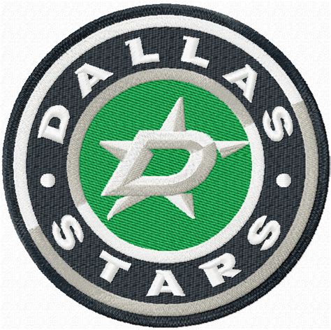 Dallas Stars hockey team logo embroidery design