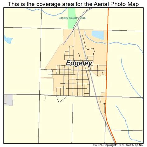 Aerial Photography Map of Edgeley, ND North Dakota