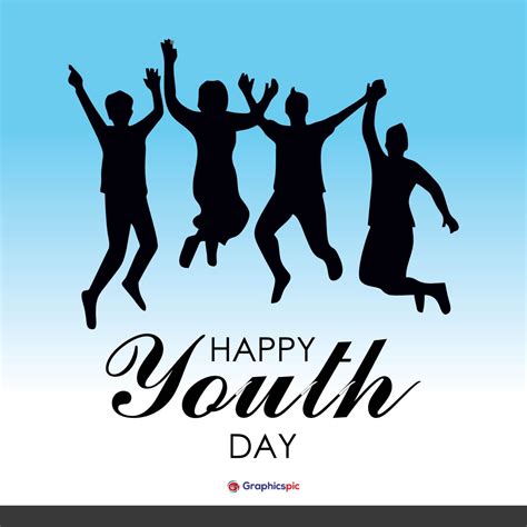 Happy Youth Day illustration image - free vector - Graphics Pic