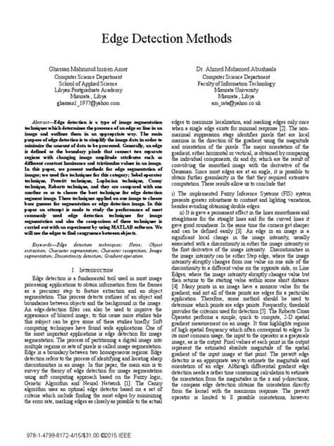 Edge Detection Methods | PDF | Image Segmentation | Computer Science