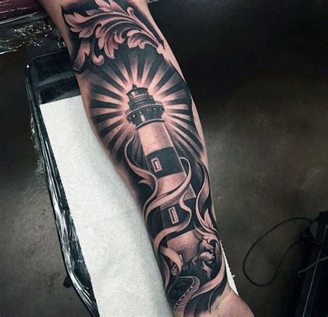 Resultado de imagen para lighthouse tattoo arm Outer Forearm Tattoo, Forearm Sleeve Tattoos ...