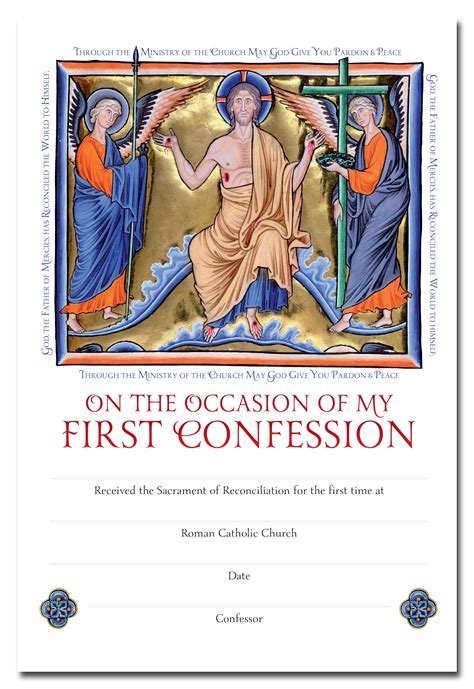 First Confession Certificate (Ingeborg Design – Pack of 25) | Catholic Truth Society