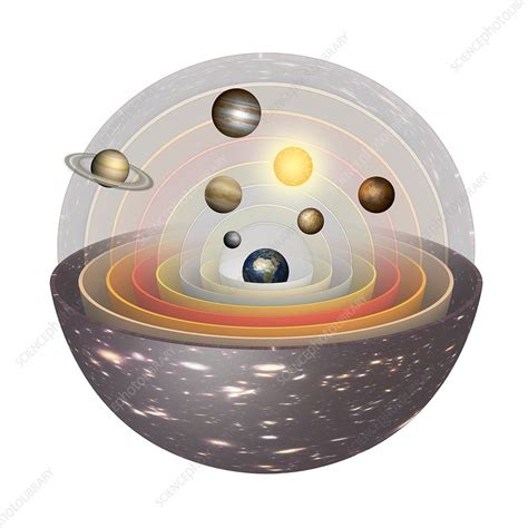 Geocentric model of the Universe, artwork - Stock Image C019/4413 ...