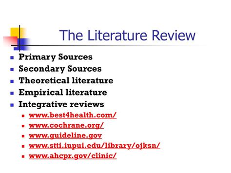 PPT - The Literature Review PowerPoint Presentation, free download - ID:4512036