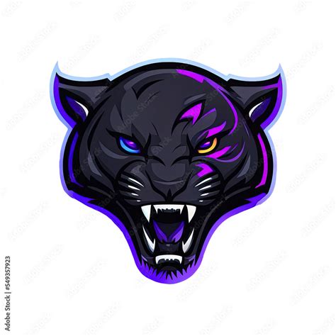 Black leopard logo game Stock Illustration | Adobe Stock