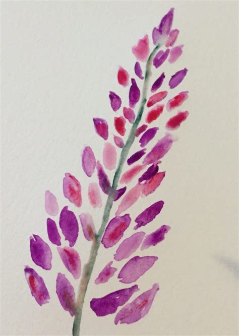 Watercolors for beginners: Lupine Flowers – A Sprinkle of Life