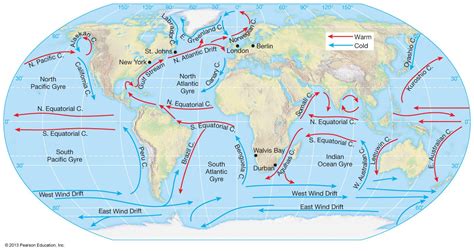 Ocean currents map, Ocean current, World geography map