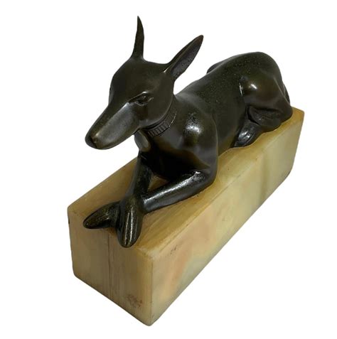 Bronze Sculpture of an Egyptian Dog/Anubis at 1stDibs | anubis dog, egyptian dog statue ...