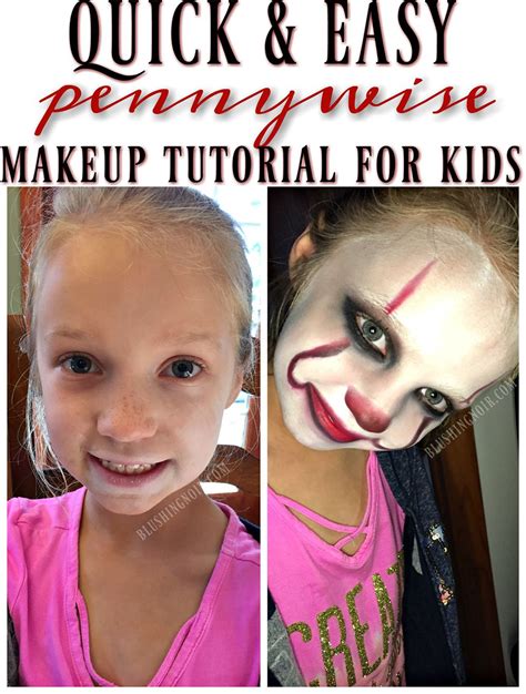 IT Movie Pennywise Makeup Tutorial for Kids | Makeup tutorial for kids ...