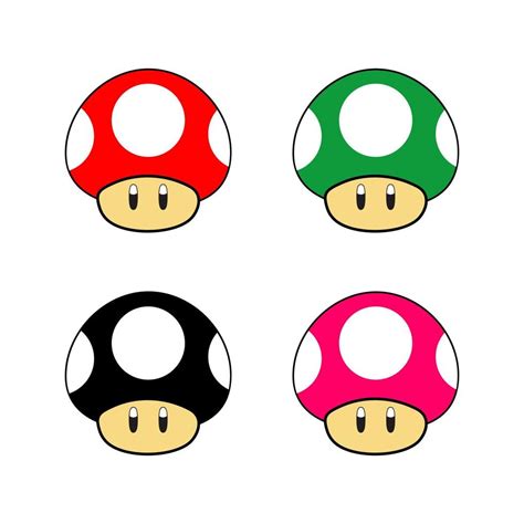 Super Mario Mushroom vector on white background 6549230 Vector Art at Vecteezy