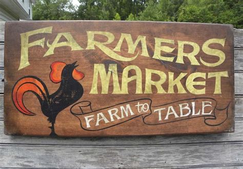 Farmers Market Sign original hand painted. faux