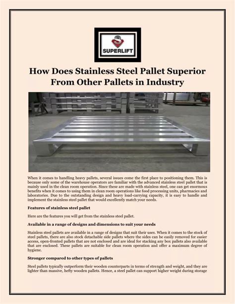 PPT - How Does Stainless Steel Pallet Superior From Other Pallets in Industry PowerPoint ...