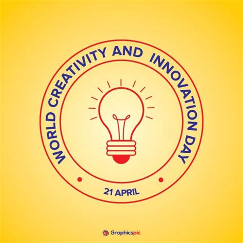 World Creativity and Innovation Day Illustration with Light Bulb - free vector - Graphics Pic