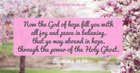 Daily Bible Verse | Hope | Romans 15:13 (KJV)