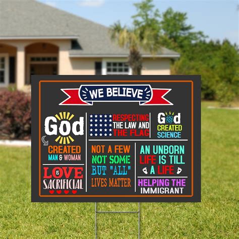 In This House We Believe... Yard Sign - Etsy