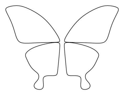 Butterfly wings pattern. Use the printable outline for crafts, creating ...