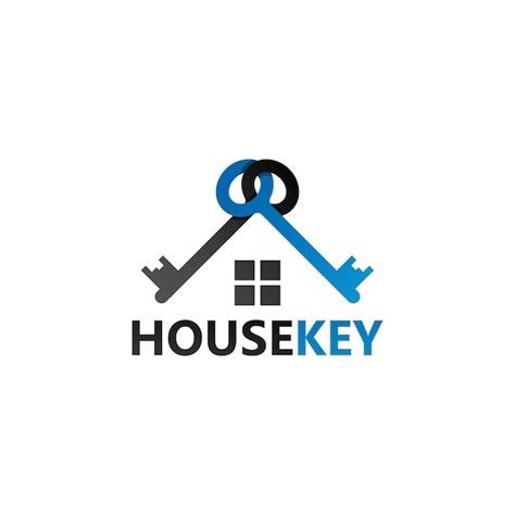 Premium Vector | House key logo template design