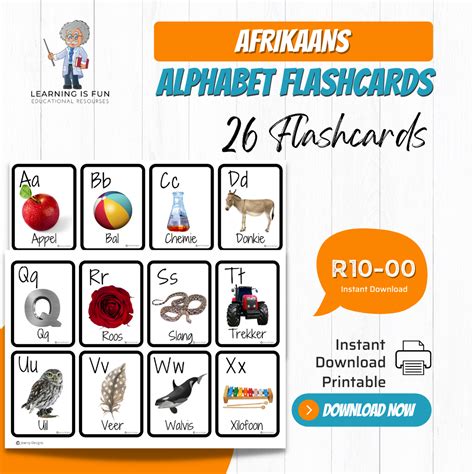 Afrikaans | Nommer Flitskaarte • Teacha!