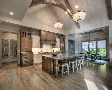 Rustic Kitchen with Vaulted Ceiling