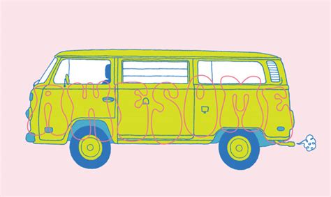 Working with Client Changes While Illustrating a Hippie Bus