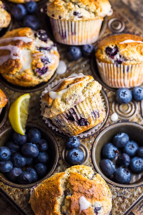 Blueberry Lemon Poppy Seed Muffins - Baker by Nature